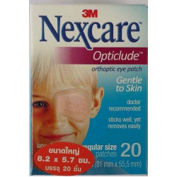3M Nexcare Opticlude Orthoptic Gentle To Skin ขนาดใหญ่ 8.2x5.7cm กล่อง 20 แผ่น