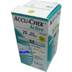 แผ่นตรวจน้ำตาล ACCU-CHEK Active 25test
