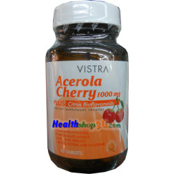 Vistra Acerola Cherry 1000mg ขนาด 45cap Vistra Acerola Cherry 1000mg ขนาด 45cap